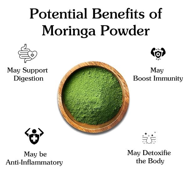 ANCIENT ROOTS MORINGA POWDER 100% PURE & NATURAL, NON-GMO, GLUTEN-FREE FINELY GROUND MORINGA LEAF FOR SMOOTHIES, TEAS, AND RECIPES 10.5 OZ RESEALABLE BAG