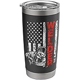 Welder - USA American Welding Worker Metalworking Lover Stainless Steel Insulated Tumbler