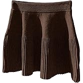 GORGLITTER Women's Pleated Sweater Skirt High Waisted Fall Winter Trendy Casual Knit A Line Mini Skirts
