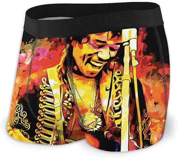 Amazon Co Jp Jimi Hendrix ジミ ヘンドリックス メンズ 下着 ボクサーパンツ 前閉じ スクエアショーツ 人気 春 夏 秋 冬 パンツ 男性 肌着 ボクサーブリーフ お父さん 彼氏のプレゼント 服 ファッション小物