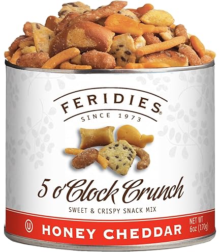 Amazon.com : FERIDIES Five O'clock Crunch Honey Cheddar Snack Mix