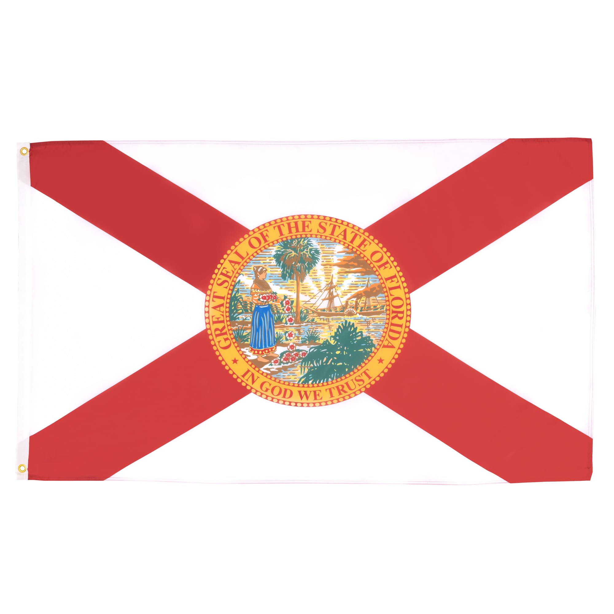 AZ FLAG - Florida Flag - 2x3 Ft - 100D Polyester Us State Of Floride Banner with Two Metal Grommets - Fade Resistant - Vivid Colors - 2' x 3' Feet - 90x60 Cm — image 1