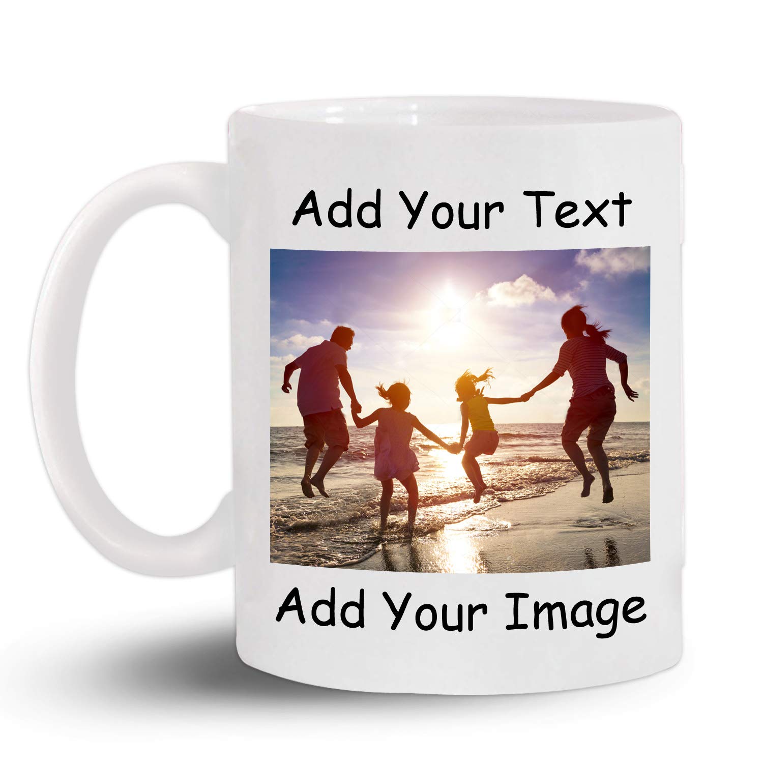 InterestPrintPersonalized Coffee Mug, Custom Mug with Image Photo, Customized Tea Cup Gift for Womens Girls Ladys Mom Girlfriend Grandma Pet Dog - 11 or 15 oz, White Mug #06