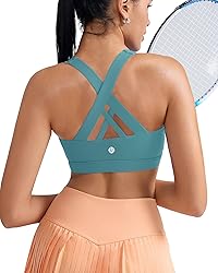 RUNNING GIRL Sports Bra for Women, Criss-Cross Back