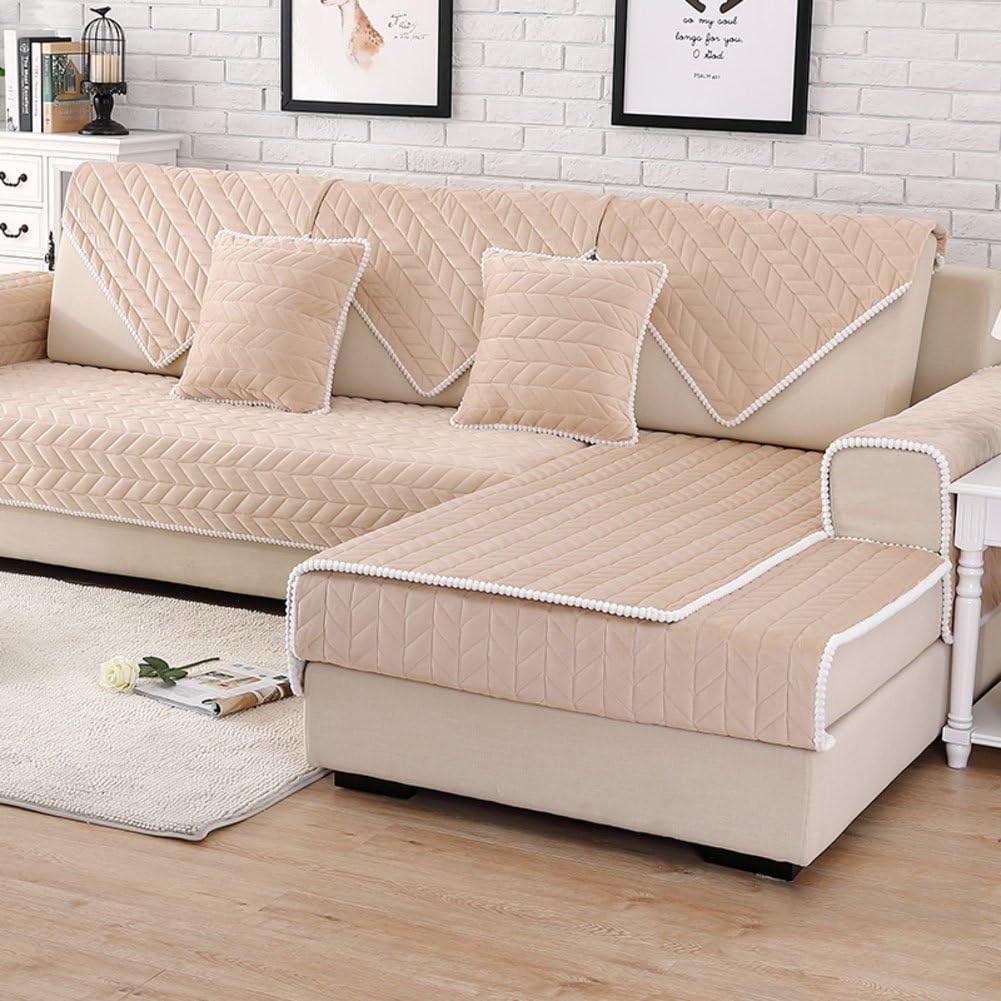 Lovehouse Plush Sofa Cover Sectional Couch Cover,MultiSize