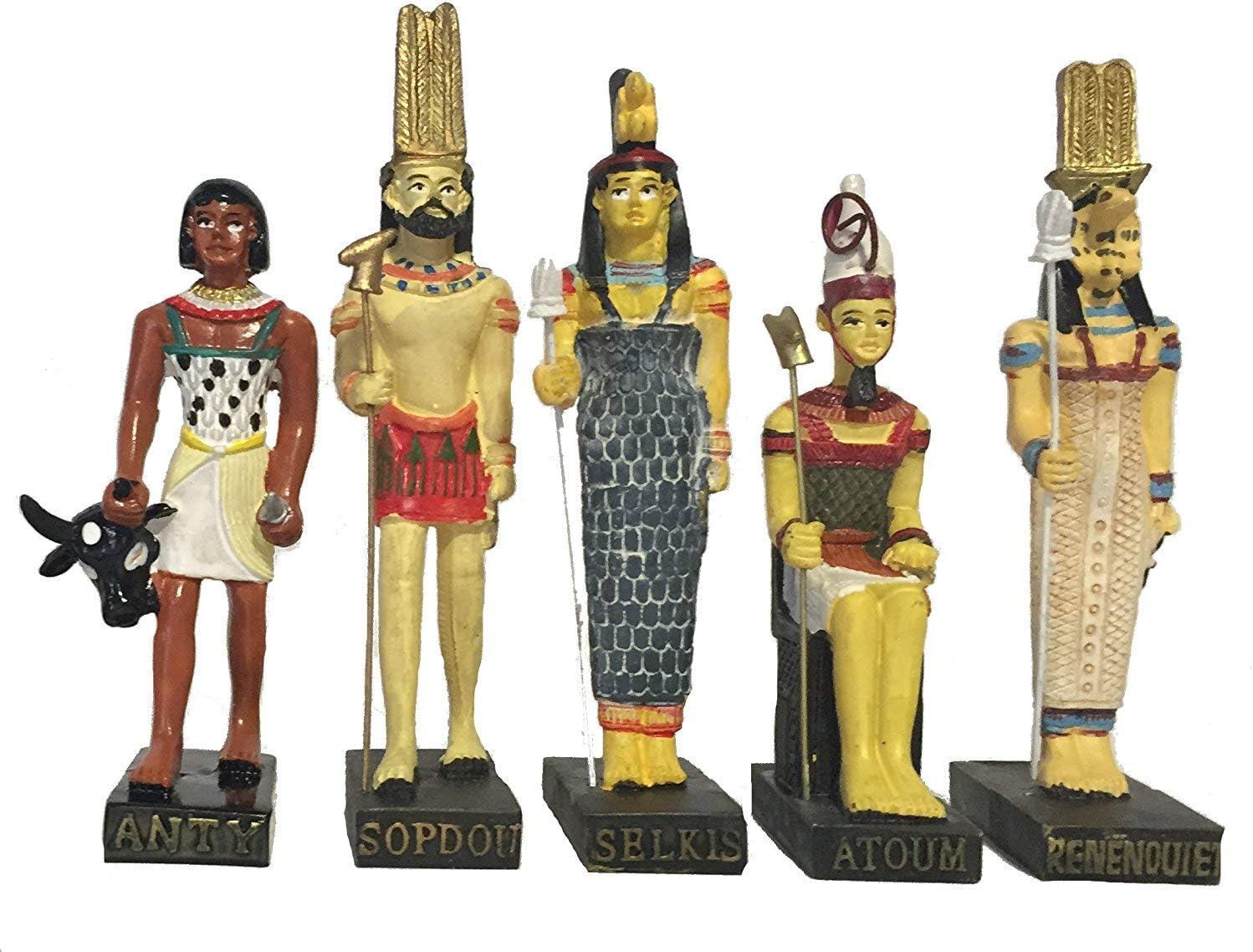 Ancient Egypt Egyptian God 11 Figurines Set Resin Statue size 5″ high
