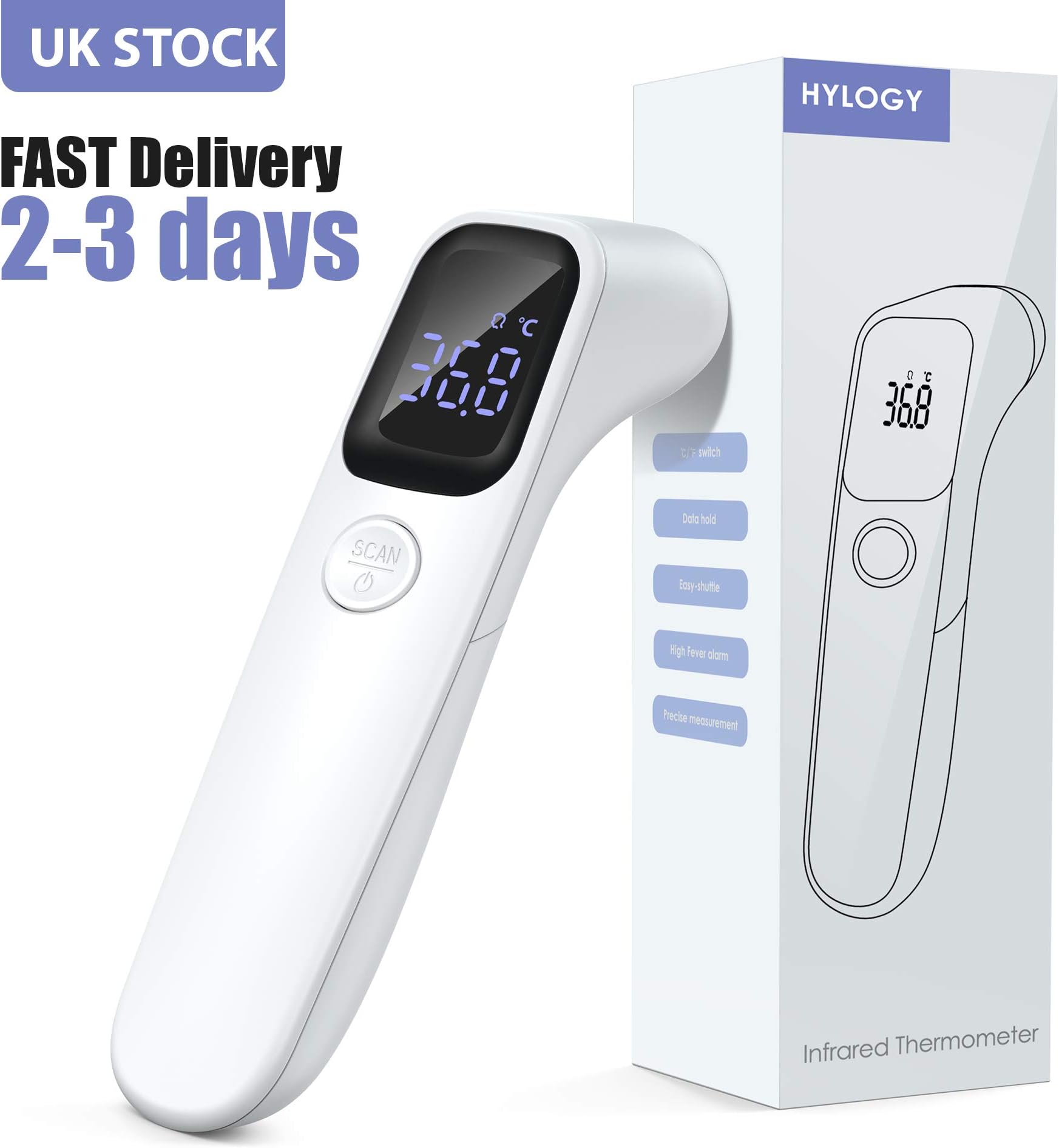 Forehead Thermometer, Digital Baby Thermometer for Fever with Memory Function-Infrared Thermometer for Body, Surface and Room-Temporal Thermometer for Infants, Kids, Adults