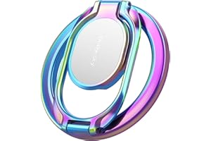 Doflyesky Magnetic Phone Ring Holder with Magsafe, Double Adjustable Gym Finger Ring Grip, Removable Phone Grip, for iPhone, iPad and Smartphones, Compatible with Magnetic Car Mount (Colorful)