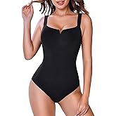 Avidlove Bodysuits for Women Square Neck Shapewear Bodysuit Sleeveless Sexy Body Suits Double Lined Tank Top Outfit
