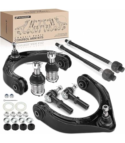 SCITOO 10-PC Suspension Kit For Dodge Ram 1500 (2006-2008) - Includes Upper/Lower Control Arms, Ball Joints, Tie Rods, Sway Bar Links