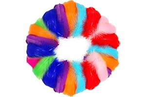 FeelfunFeather 360 pcs Colorful Craft Feathers 3-5inch Small Natural Colored Feathers Bulk for Dream Catcher Supplies,Kindergarten DIY Crafts,Wedding Home Party Decoration