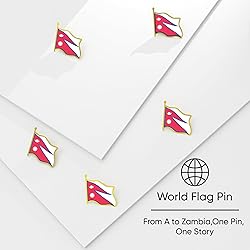 Nepal Flag Lapel Pin - Enamel Metal National Badge