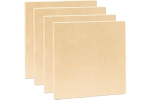 Dragon Drew Unfinished Wood Canvas Boards with 3/4” Cradle, Wood Panels for Crafting and Painting | 12”x12” | 4 Pack