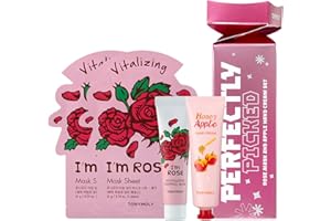TONYMOLY Perfect Picked Gift Set, 4 Pc Rose Mask and Hand Cream Set