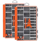 KastKing HyperSeal Waterproof Tackle Box, 3600 Tackle Trays | Fishing Tackle Box Organizer with Removable Dividers, Lure Box and Terminal Tackle Storage, Fishing Gear, 2 Packs