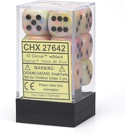 D6 16mm Circus w/Black (12) MINT/New