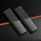 2 Packs seat Belt Cover pad Seatbelt Covers car Shoulder Cover Leather Fitted with Carbon Fiber Comfortable Thickened wear-Resistant Durable Suitable for All Cars (Black)