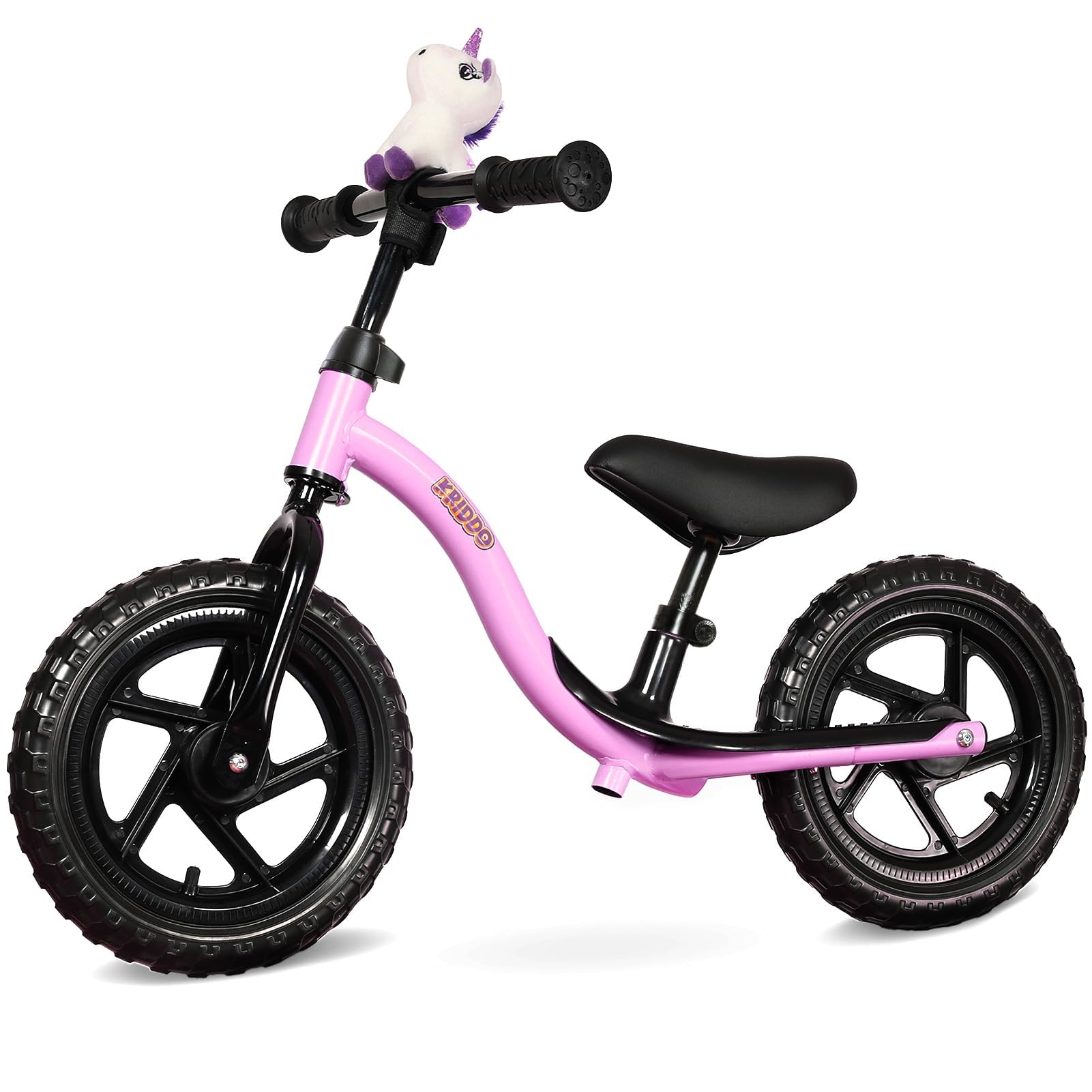 KRIDDO Toddler Balance Bike 2 Year Old, Age 18 Months to 4 Years Old, Early Learning Interactive Push Bicycle with Steady Balancing and Footrest, Gift Bike for 2-5 Boys Girls, Purple