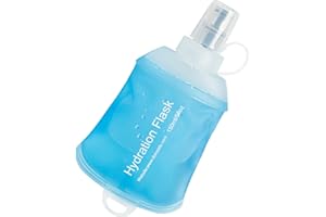 CLINTT 150ml Soft Flask, Foldable Running Water Bottle, TPU Folding Soft Water Flask, BPA-Free Collapsible Flask for Hydration Pack Running Vest, Cycling, Climbing, Hiking - 1Pcs, Blue