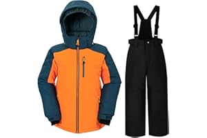 NORDOIS POUTINE Boys Snowsuit Winter Jacket Detachable-Hooded Ski Suit Extra Warmth Winter Suit