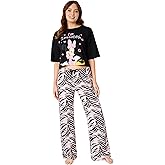 Disney Stitch Women's Pajama Set, Cozy Nightwear Long PJs Comfy Loungewear for Adults Teenagers, Stitch Gifts for Women