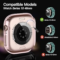 Adorve 3 Pack Tempered Glass Case for Apple Watch