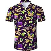 Goodstoworld Men's Novelty Hawaiian Button Down Shirts