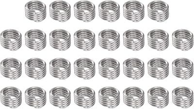 sourcing map 30pcs 3/8-16 UNC Wire Thread Inserts 9.5mm 1D 304 Stainless Steel