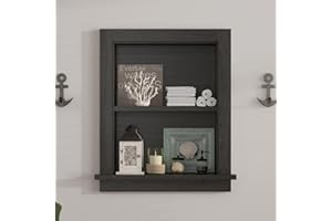 Mepplzian Recessed Medicine Cabinet,14x18 in Wall Bathroom Cabinet with Storage,Bathroom Niche for Shower Wall for Bedroom/Hallway,Black Shower Niche,Wall Niches Insert for Drywall,MDF