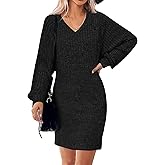 Grace's Secret Womens Ribbed Knit Sweater Dress Long Sleeve Casual Fall Winter Dresses 2025