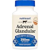 Nutricost Adrenal Glandular (350mg) 90 Capsules, Bovine Adrenal Cortex | Gluten-Free, GMO-Free Supplement