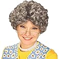 Forum Novelties Women's Yo Momma Curly Costume Wig, Gray, One Size