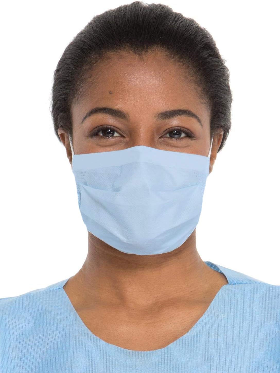 3 Ply non woven surgical face mask,12 PCS SET with ear loop,great for air pollution,virus protection and personal health blue face mask.