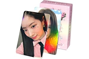 PYAJUU TWICE Photocards KPOP TWICE Holographic Laser Photocards 50PCS Album Cards Gift for Fans Kpop Gift Set