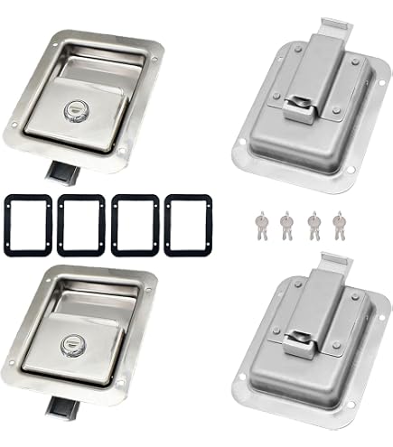 2 Pack Heavy Duty Stainless Steel Lock Latch For RV, Truck, Or Toolbox - Polished Finish