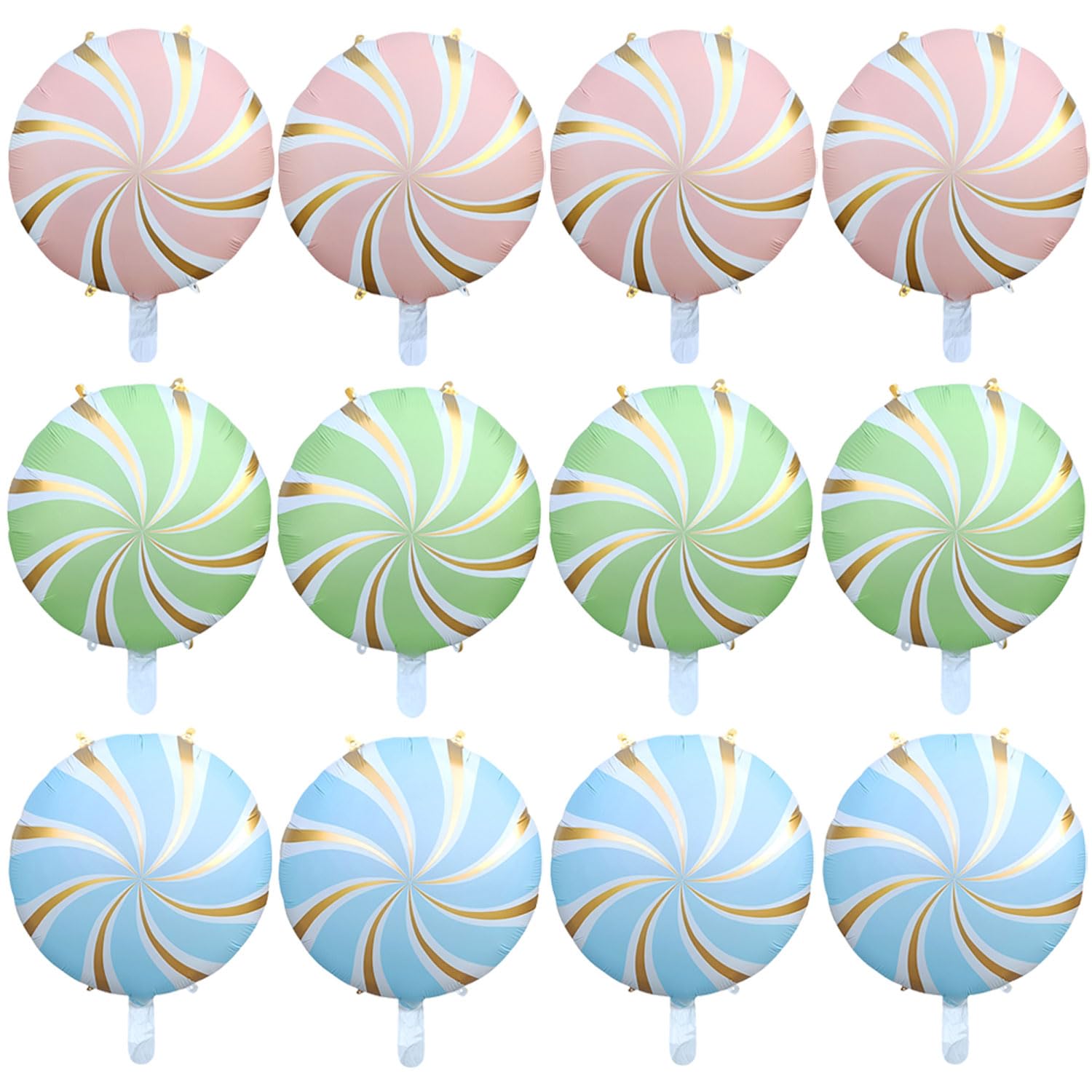 Photo 1 of 12 Pcs Candy Themed Party Decorations Candy Balloons Candy Foil Balloons for Sweet One Birthday Baby Shower Christmas Party Supplies