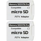 Hyamass 2Pc SD2Vita 5.0 Memory Card Adapter, PS Vita PSVSD Micro SD Adapter | Fits Any MicroSD Up to 512GB, For PSV 1000/2000 &amp; PSTV, Plug-and-Play in Game Slot, Works All Vita Games on HENkaku 3.60+