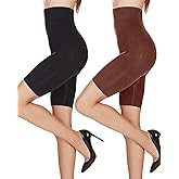 MeMoi 2 Pair High-Waist Shapewear Shorts, Smooth Thigh Shaper Shorts, Comfortable Womens Shapewear - Sizes S-4X