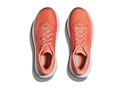 Hoka Women's Mach 6 Sneaker, Guava/White, 10.5