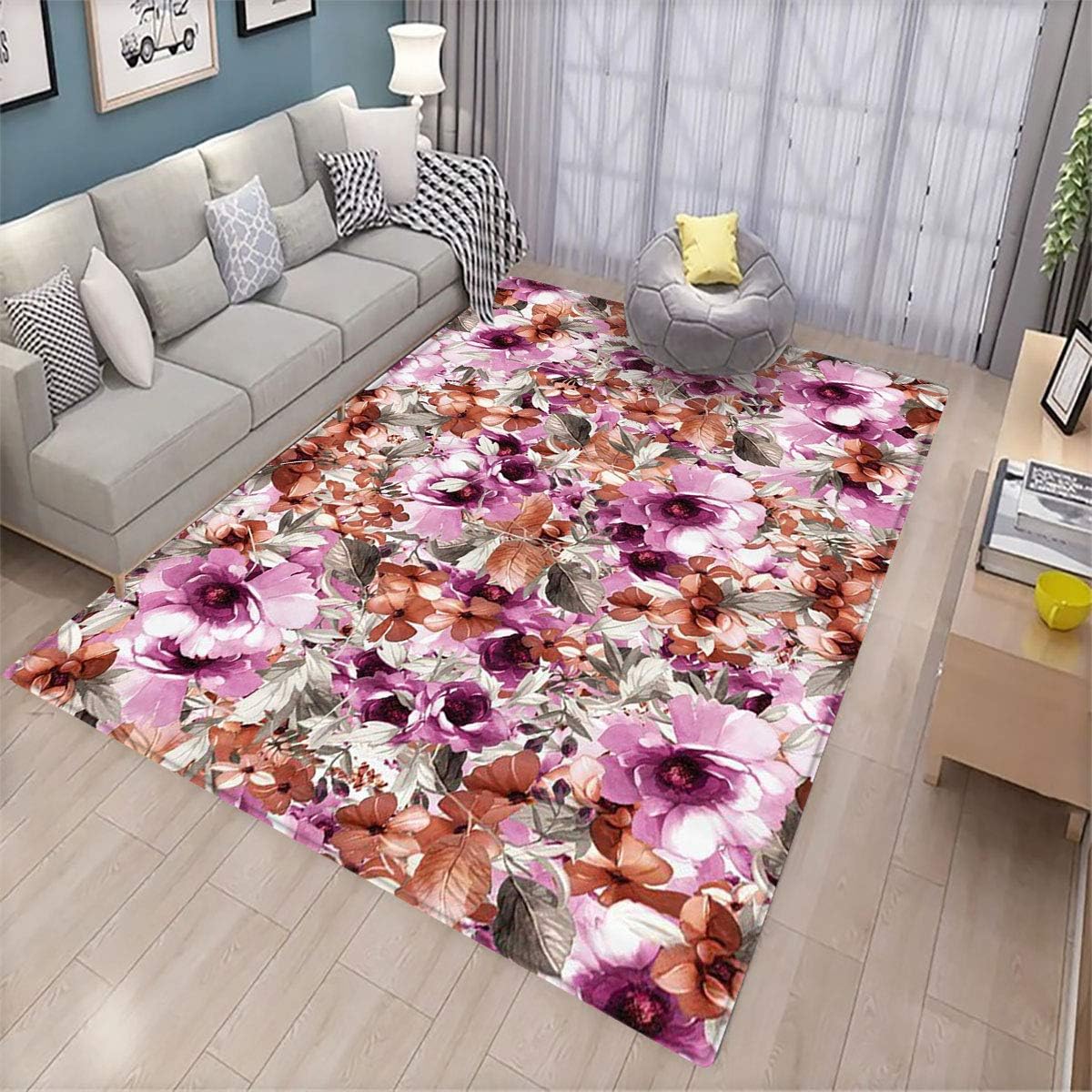 Watercolor Flower Decor Collection Household Floor mat