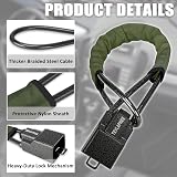 Tevlaphee Upgraded Steering Wheel Lock High Visibility Seat Belt Lock Universal view 4