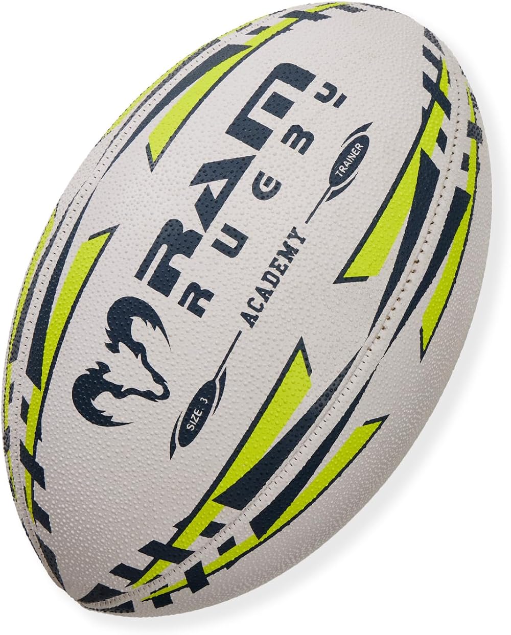 Ram Rugby Academy Training Ball Size 3 & 4 Hand Stitched 3-Ply High Grip