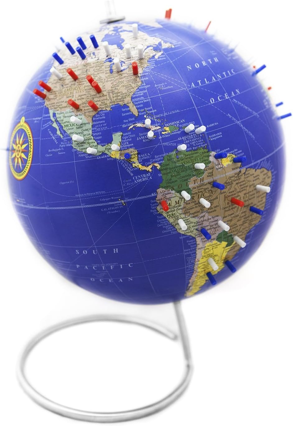 Bullseye Office Magnetic World Globe (Blue)