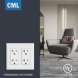 CML 2-Gang Decorator Wall Plates, 20 Pack