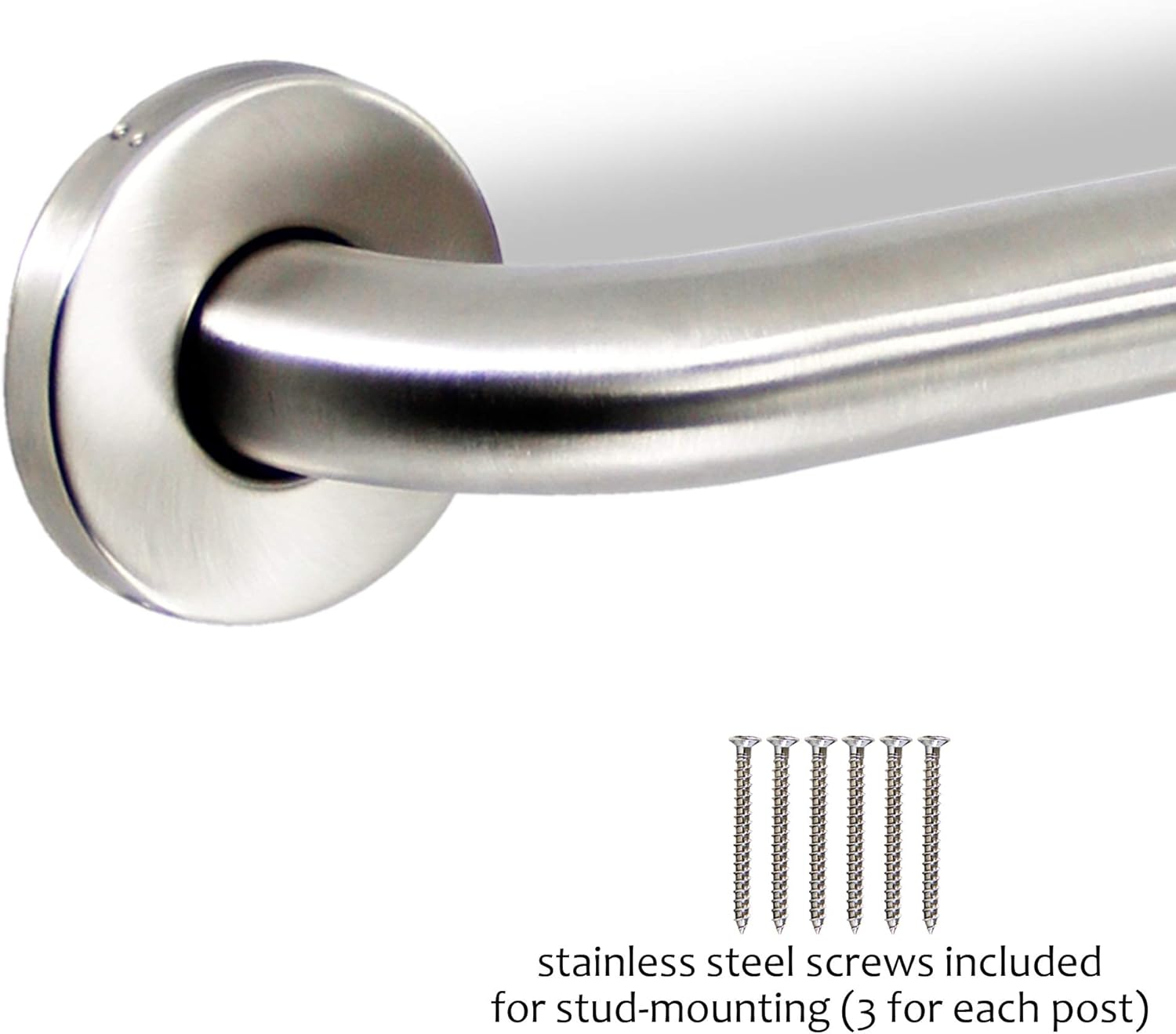 AmeriLuck Stainless Steel Bath Grab Bar, ADA 500lbs Loading Capacity, Brushed Nickel, 12in | 2 Pack: Health & Personal Care