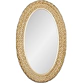 Varaluz 457MI24FGN Athena 40.25 X 24.25 inch French Gold with Natural Seagrass Wall Mirror