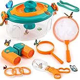 TOY Life Bug Catcher for Kids Outdoor Toys with Butterfly Net, Bug Habitat with Magnified Viewer, Bug Toys Tweezers & Magnifying Glass, Inset Catcher for Kids Outdoor Activities Explorer Kit
