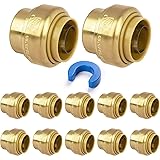 12-Pack 1/2" Push to Connect End Cap for