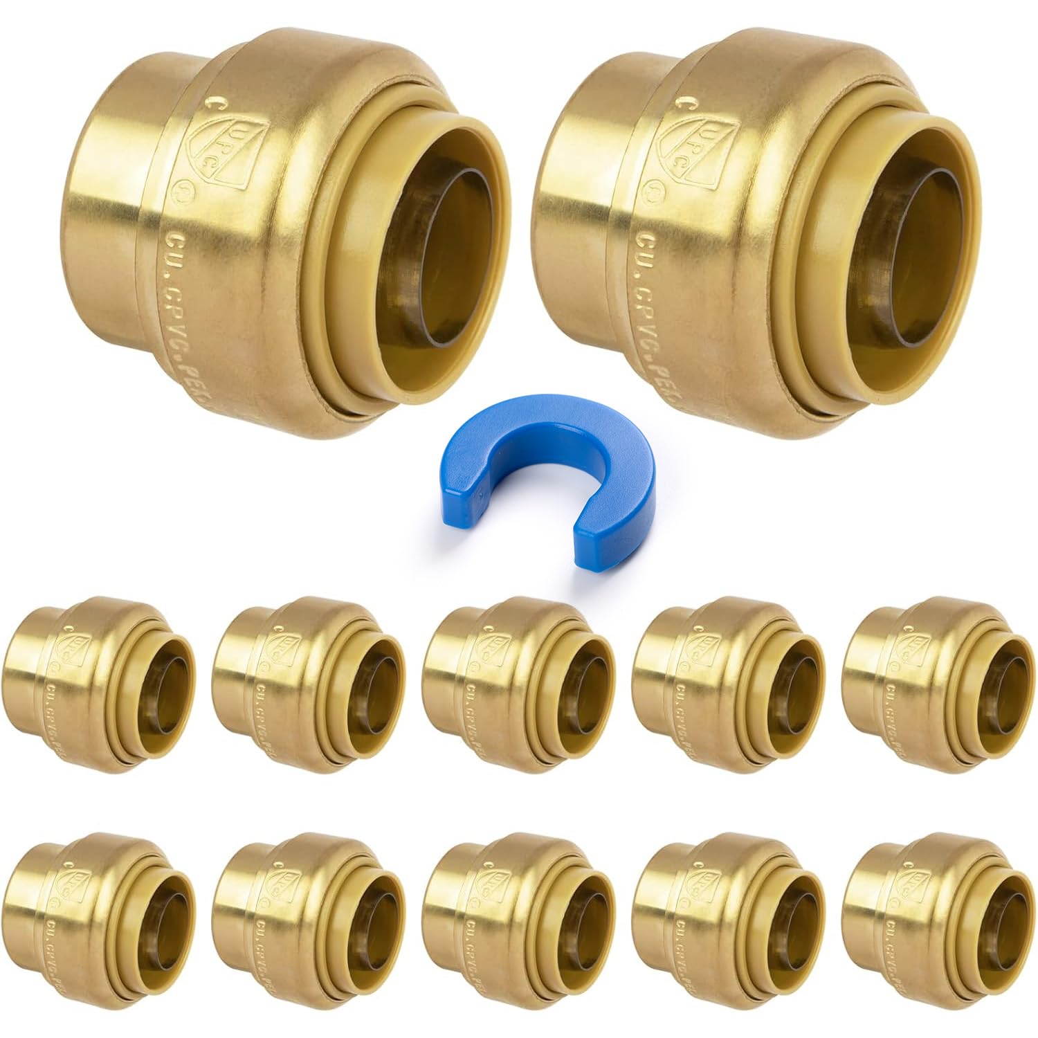 12-Pack 1/2" Push to Connect End Cap for