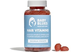 Baby Blues Postpartum Hair Loss Vitamins - Passion Fruit Gummies with Biotin, Collagen, & Folate